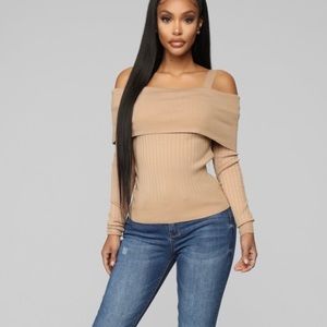 Couldβve Been Flounce Top- Mocha